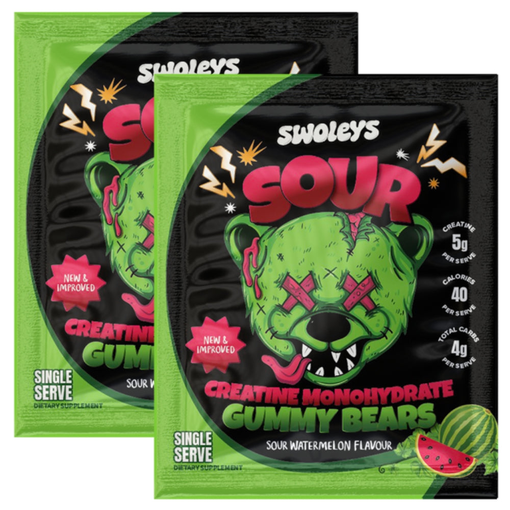 2x Swoleys Creatine Monohydrate Gummy Bears Single Sachets *Gift*
