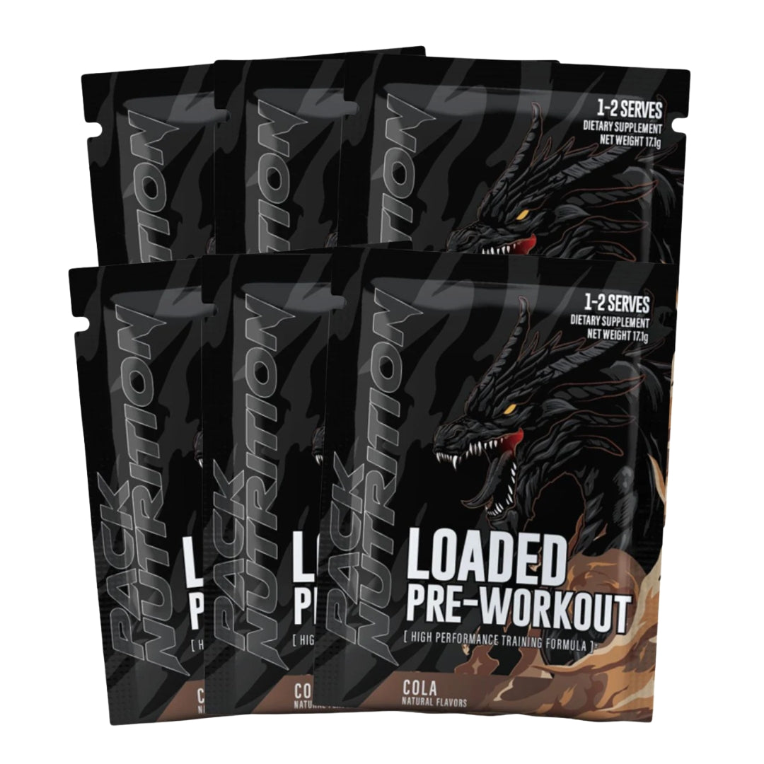 6x Pack Nutrition Loaded Pre Workout Samples *Gift*