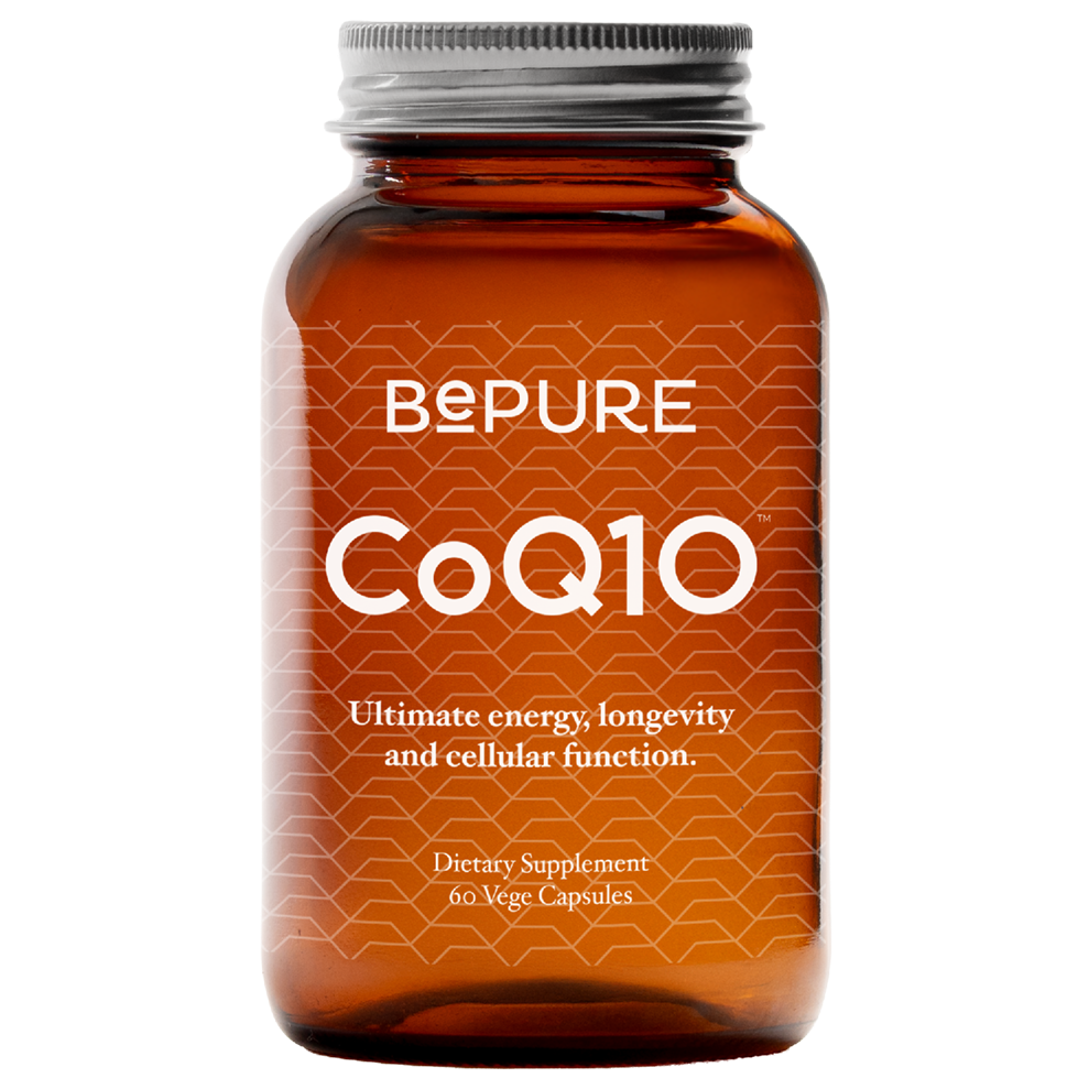 Bepure CoQ10 supplement bottle on a white background