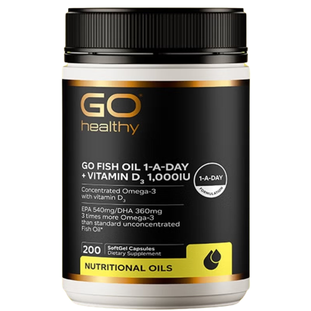 Go Healthy Fish Oil 1-A-Day + Vitamin D3 1,000IU