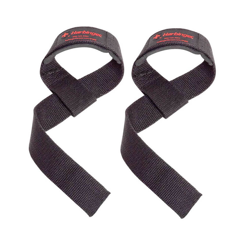 Harbinger Padded Cotton Lifting Straps - Black