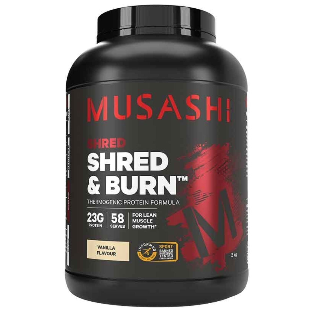 Musashi Shred & Burn Protein Powder