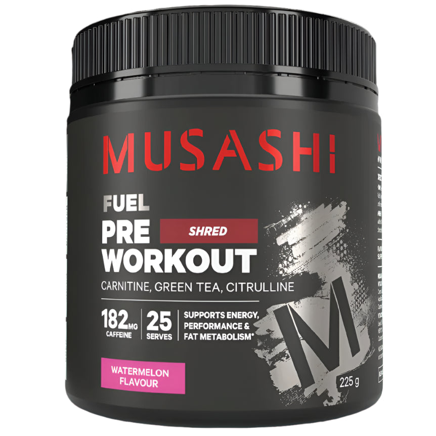 Musashi pre-workout supplement watermelon flavour