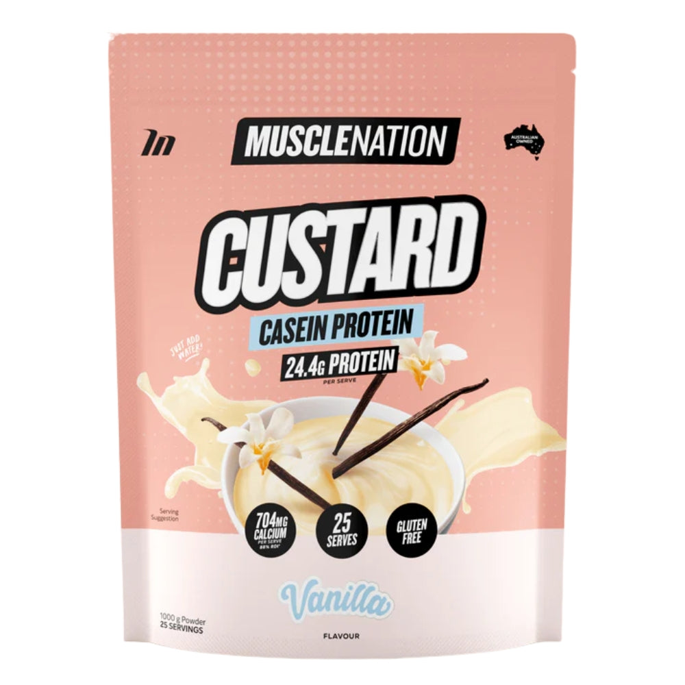 Muscle Nation Custard Casein Protein 1kg