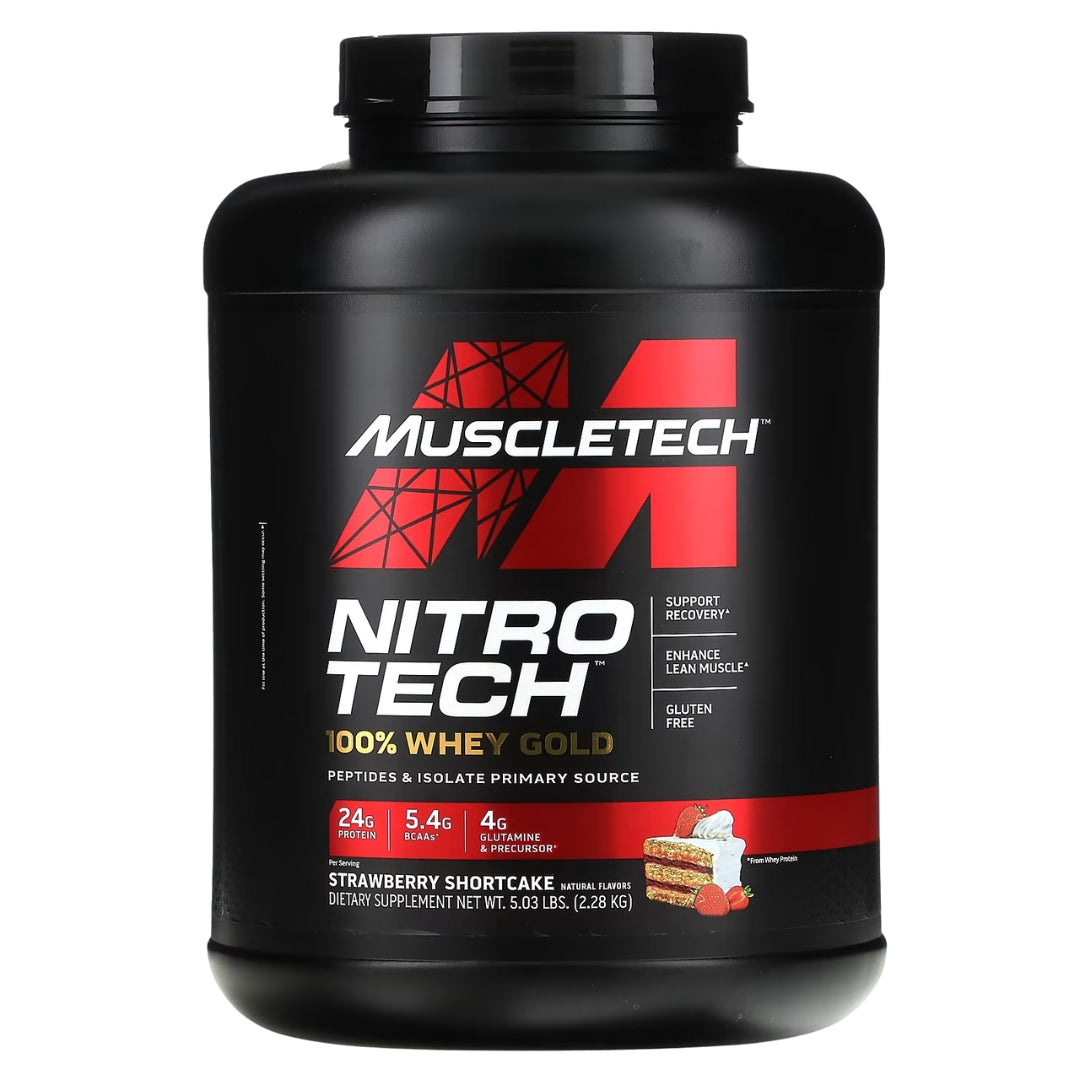 MuscleTech Nitro Tech 100% Whey Gold Protein Powder 5lb