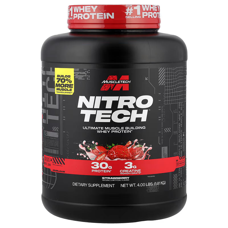 MuscleTech Nitro Tech Whey Protein Powder 4lb