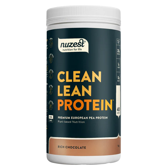Nuzest Clean Lean Protein container on a white background