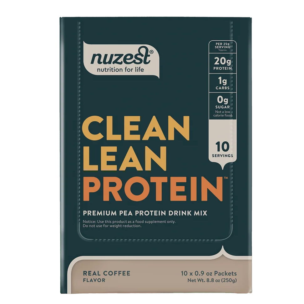 Nuzest Clean Lean Protein package on a white background