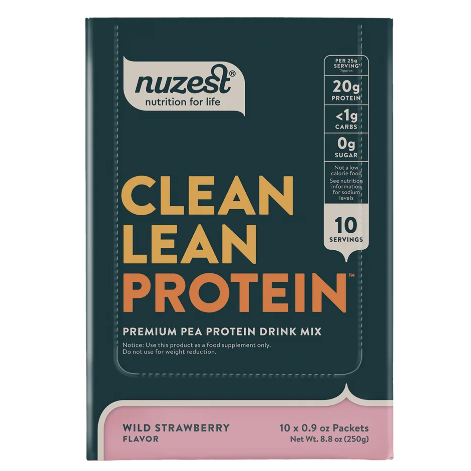 Nuzest Clean Lean Protein package on a white background