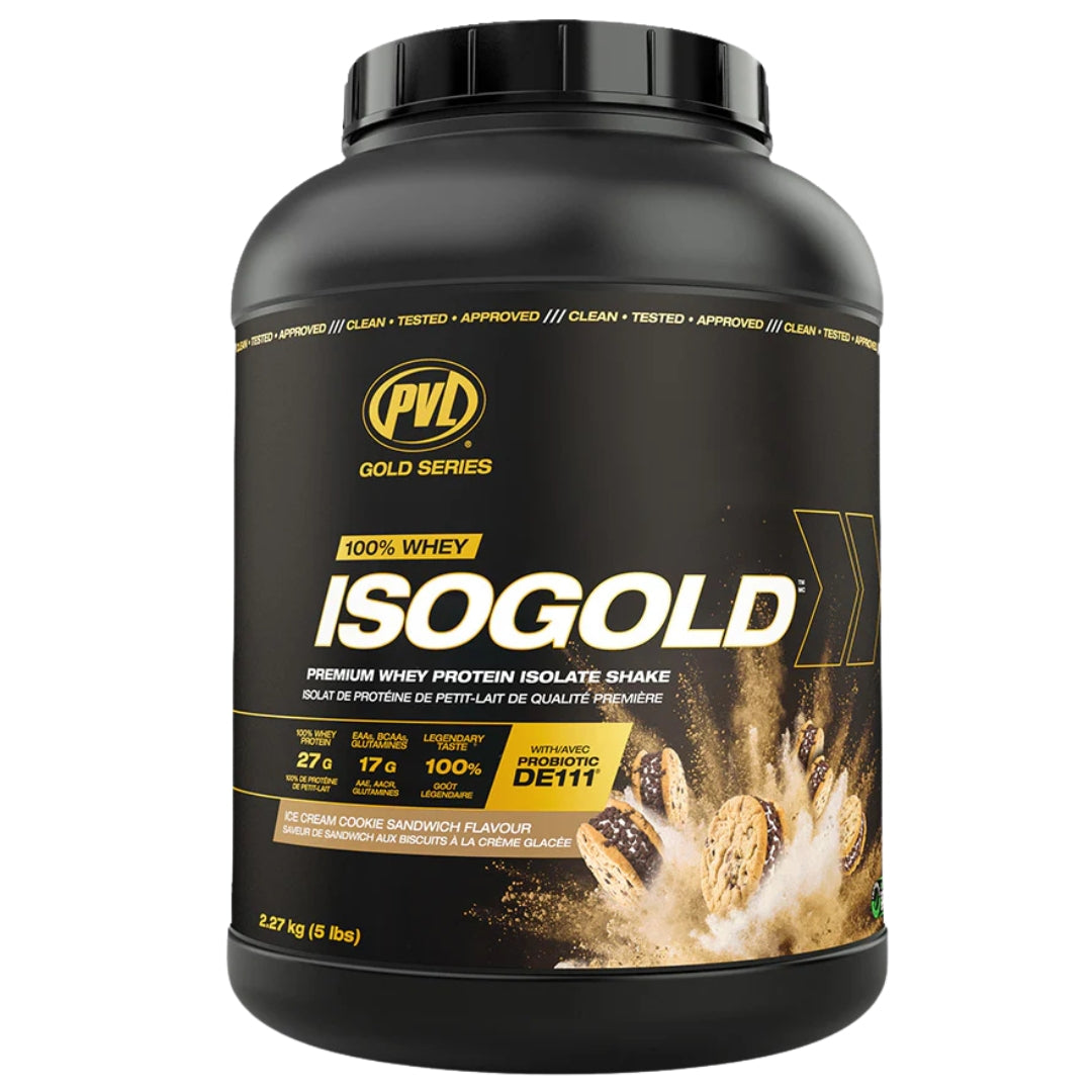 PVL ISOGOLD Premium Whey Isolate Protein Powder 5lb (Original Recipe - Canada)