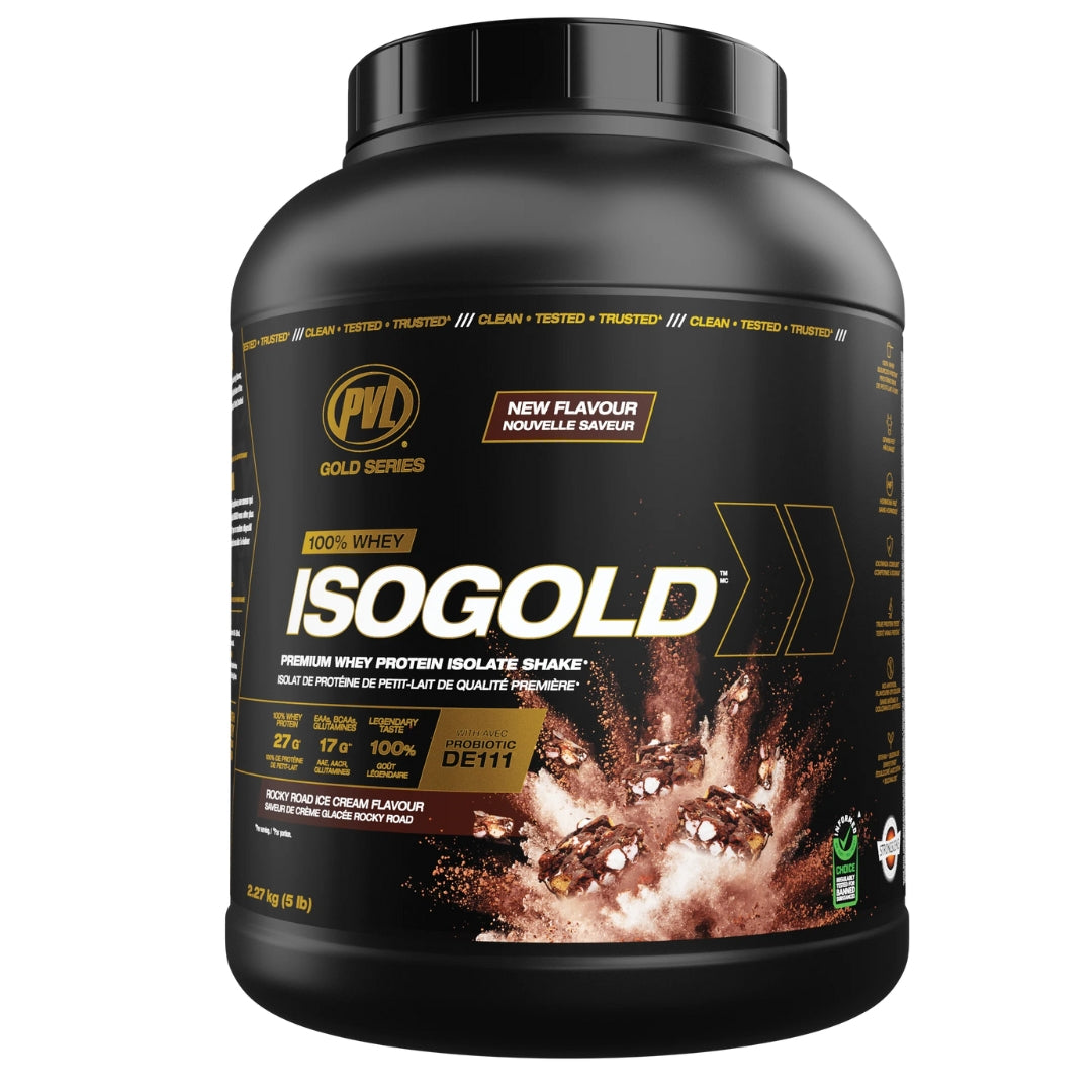 PVL ISOGOLD Premium Whey Isolate Protein Powder 5lb (Original Recipe - Canada)