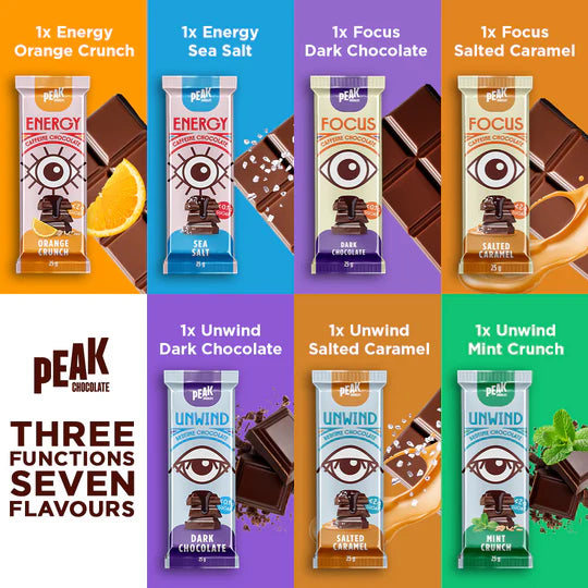 Peak Chocolate Full Range 7 Bar Sample Pack
