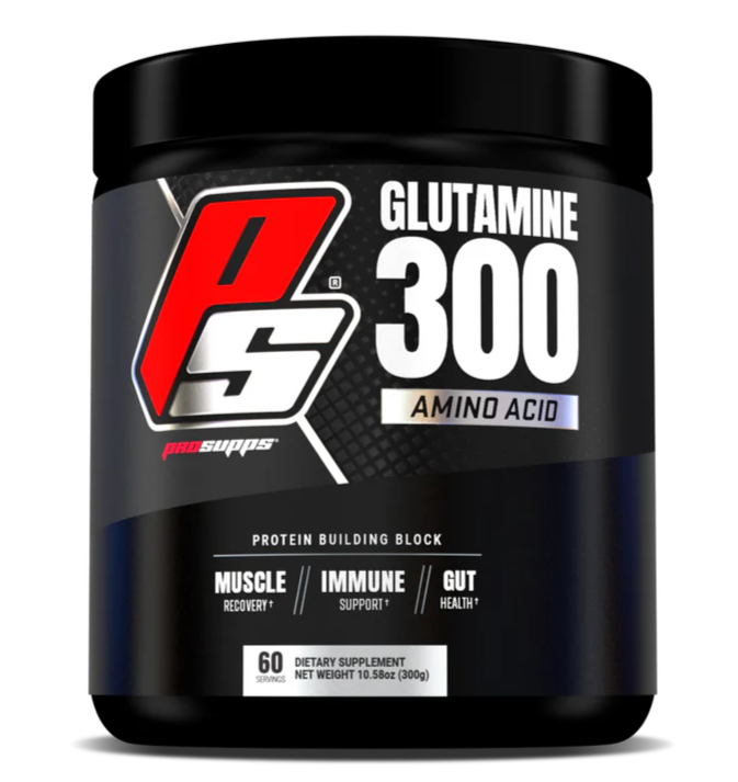 ProSupps Glutamine 300 supplement container on a white background