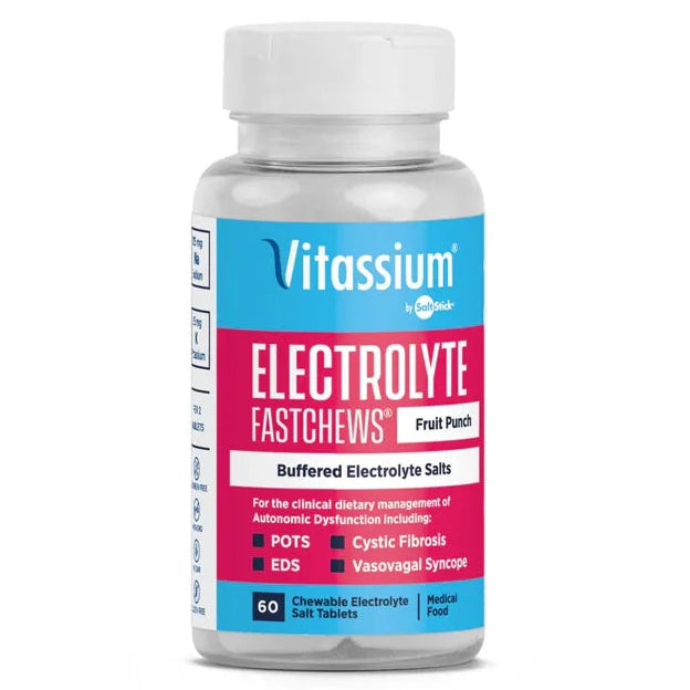 Vitassium Electrolyte Fastchews bottle on a white background