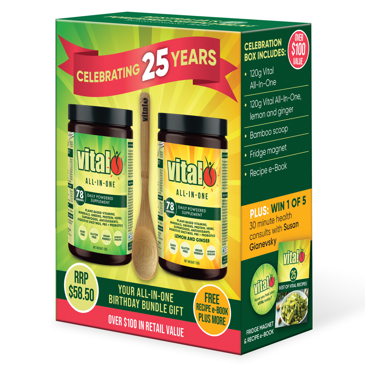 Vital Greens All-In-One Daily Supplement Birthday Bundle Box