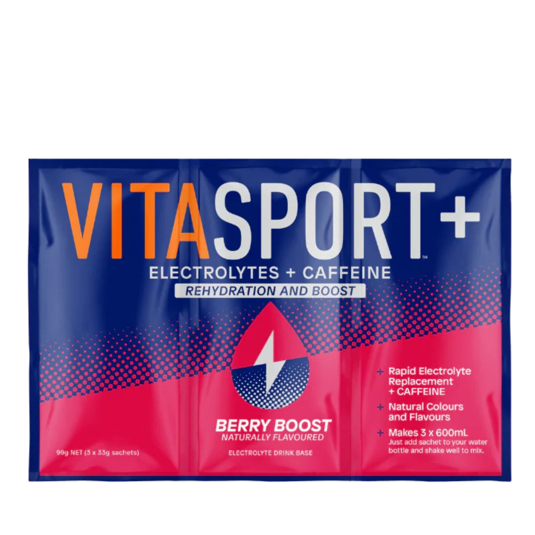 Vitasport+ Electrolytes + Caffeine Rehydration Sachets
