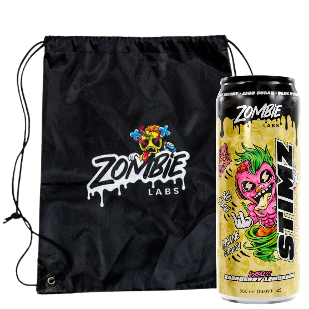 Zombie Labs Drawstring Bag + Stimz Extreme Energy Drink RTD *Gift*