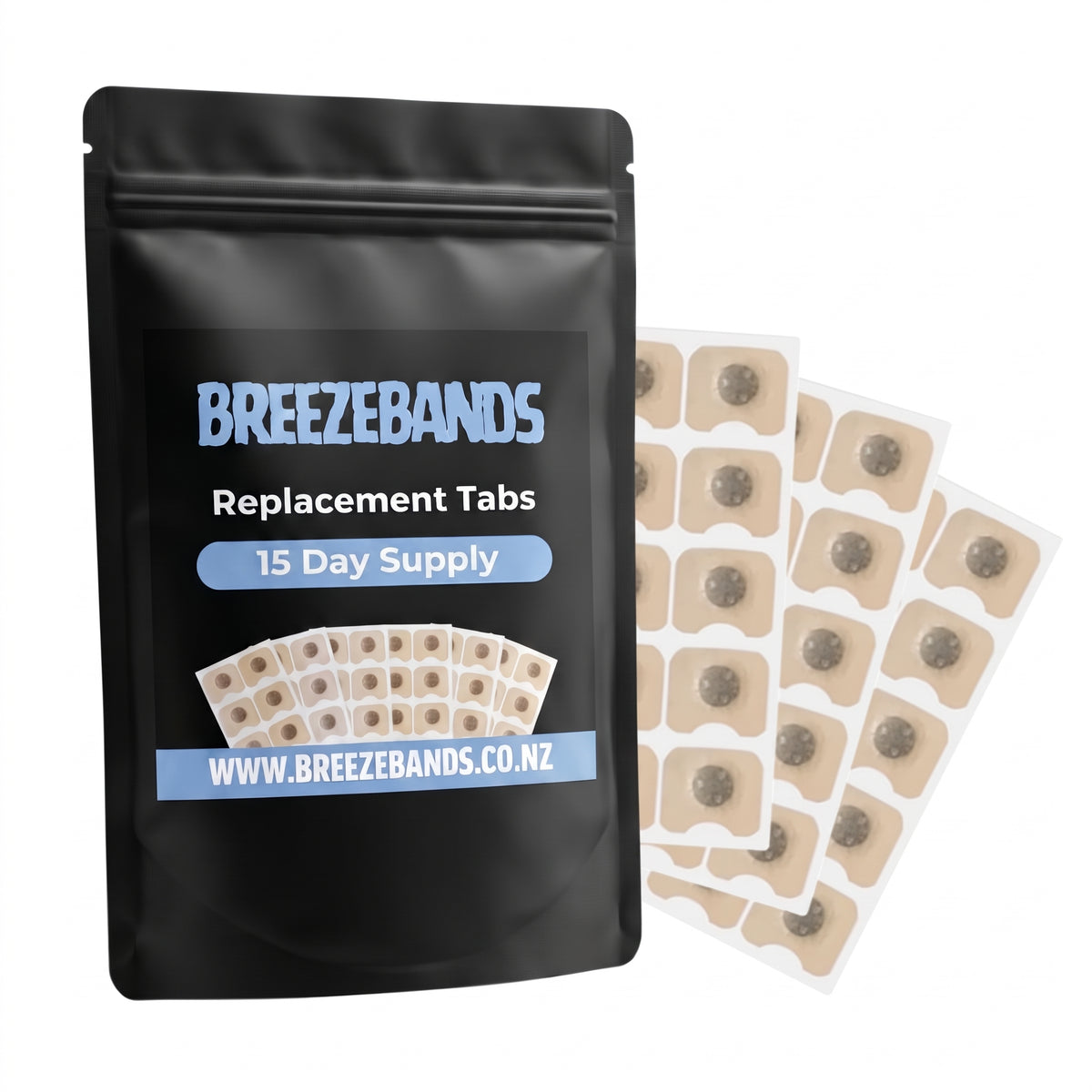 BreezeBands Replacement Tabs (15 Day Supply) *Gift*