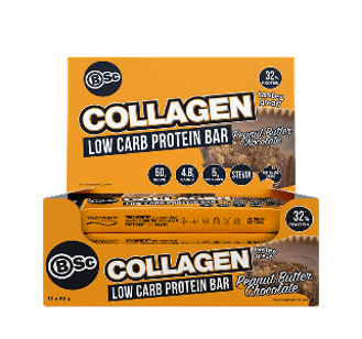 BSC Collagen Low Carb Protein Bar Peanut Butter Chocolate / 12 Pack