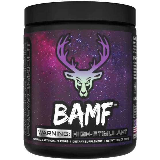 Bucked Up BAMF High Stimulant Nootropic Pre-Workout Pump N Grind - Grape/Green Apple