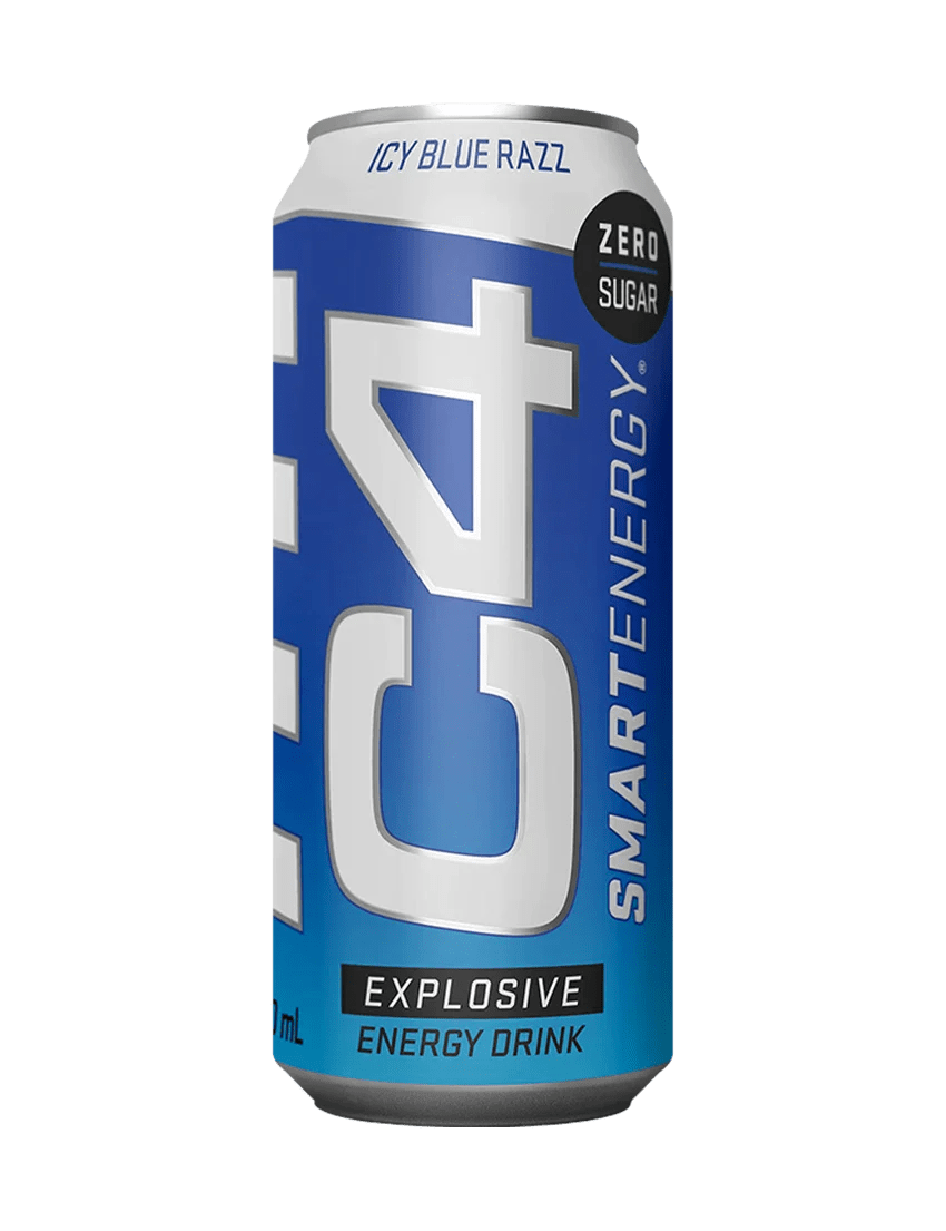 Cellucor C4 Smart Energy Carbonated Can Blue Raspberry / Single