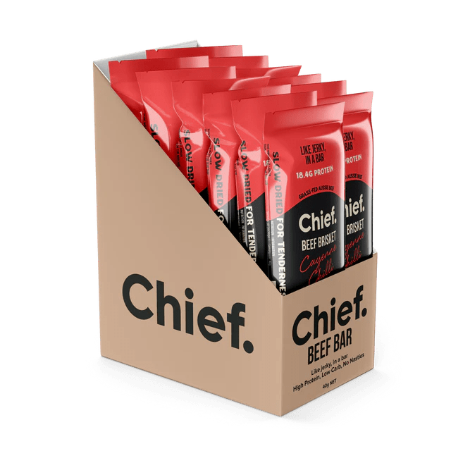 Chief Organic Grass-Fed Beef Bar 12 Box / Chilli