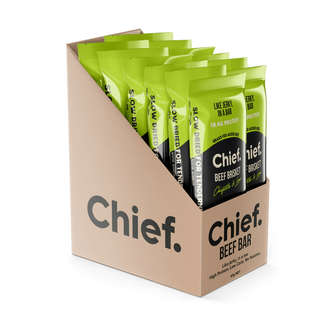 Chief Organic Grass-Fed Beef Bar 12 Box / Chipotle & Lime