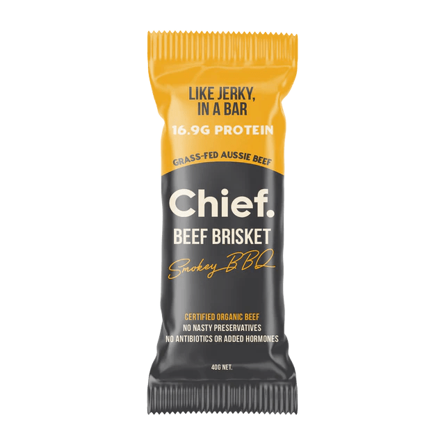 Chief Organic Grass-Fed Beef Bar Single / Smokey BBQ