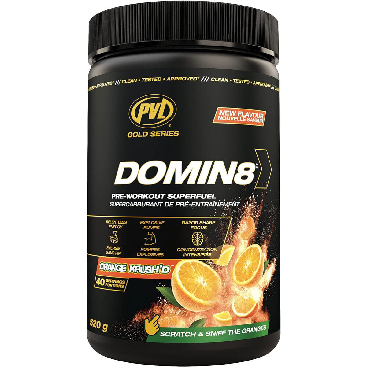 PVL Gold Series Domin8 Pre-Workout 520g