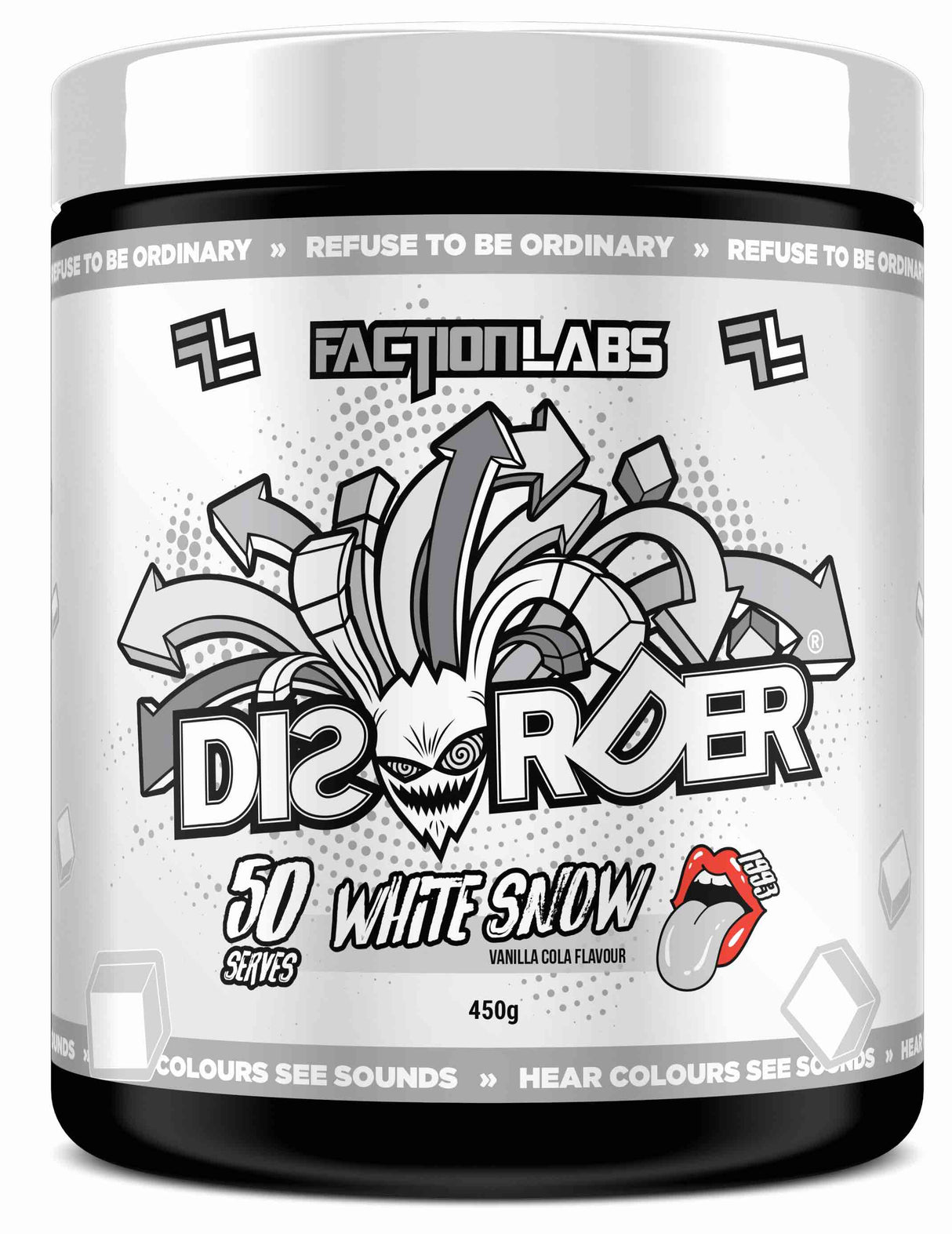 Faction Labs Disorder Pre-Workout New / White Snow - Vanilla Cola