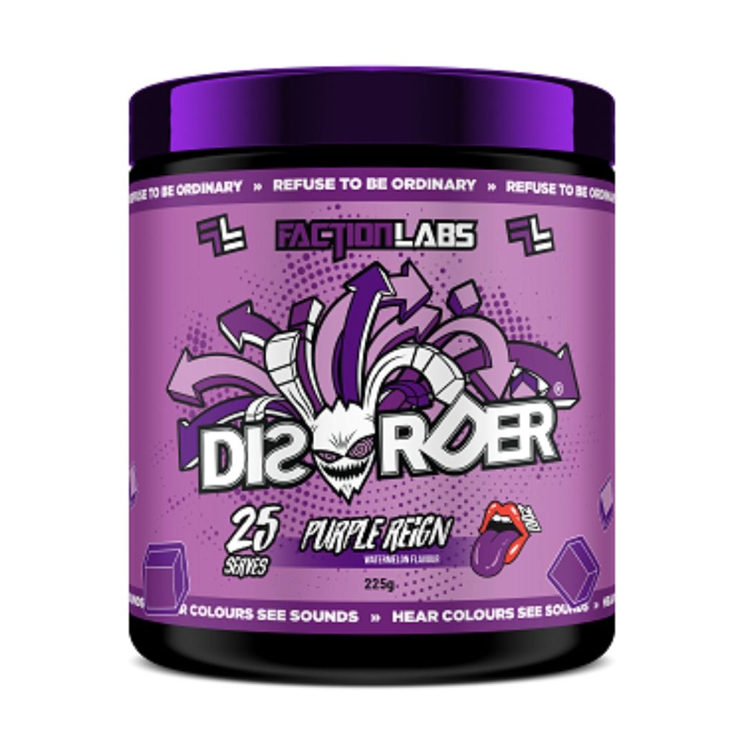 Faction Labs Disorder Pre-Workout Purple Reign - Watermelon / 25 Serves