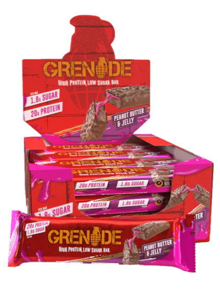 Grenade High Protein & Low Sugar Bars Peanut Butter & Jelly / 12 Box