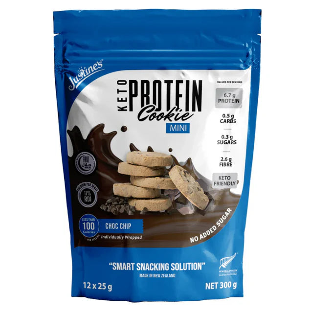 Justine's Protein Cookie Mini Cookie Pouch - 12 Pack