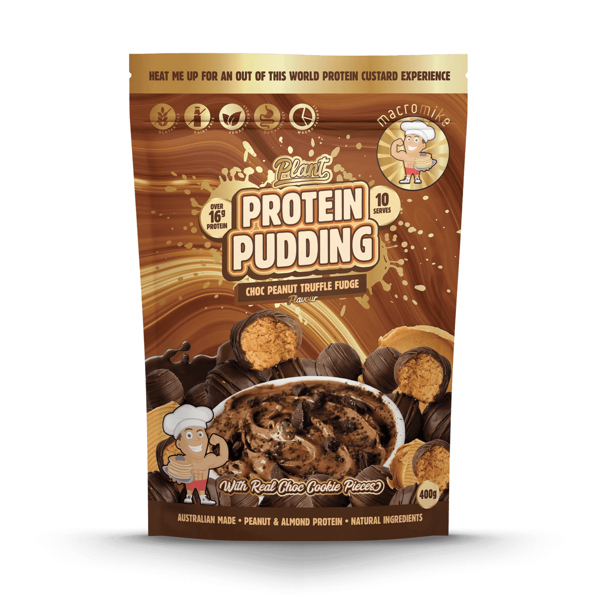 Macro Mike Plant Protein Pudding 400g Chocolate Peanut Butter Truffle