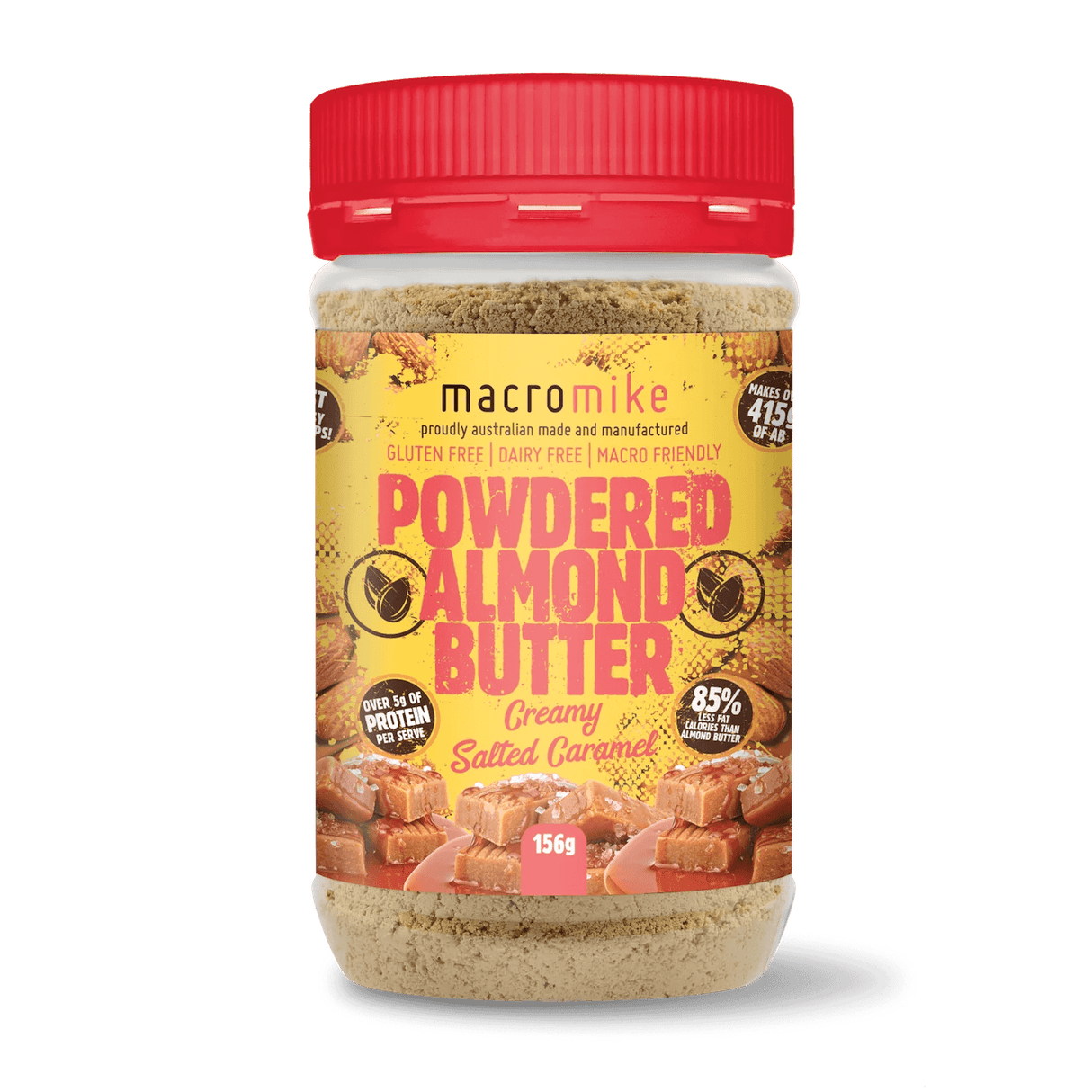 Macro Mike Powdered Almond Butter Protein Spread Salted Caramel