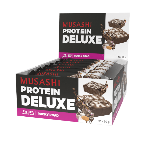 Musashi Deluxe Protein Bar Rocky Road / 12 Box