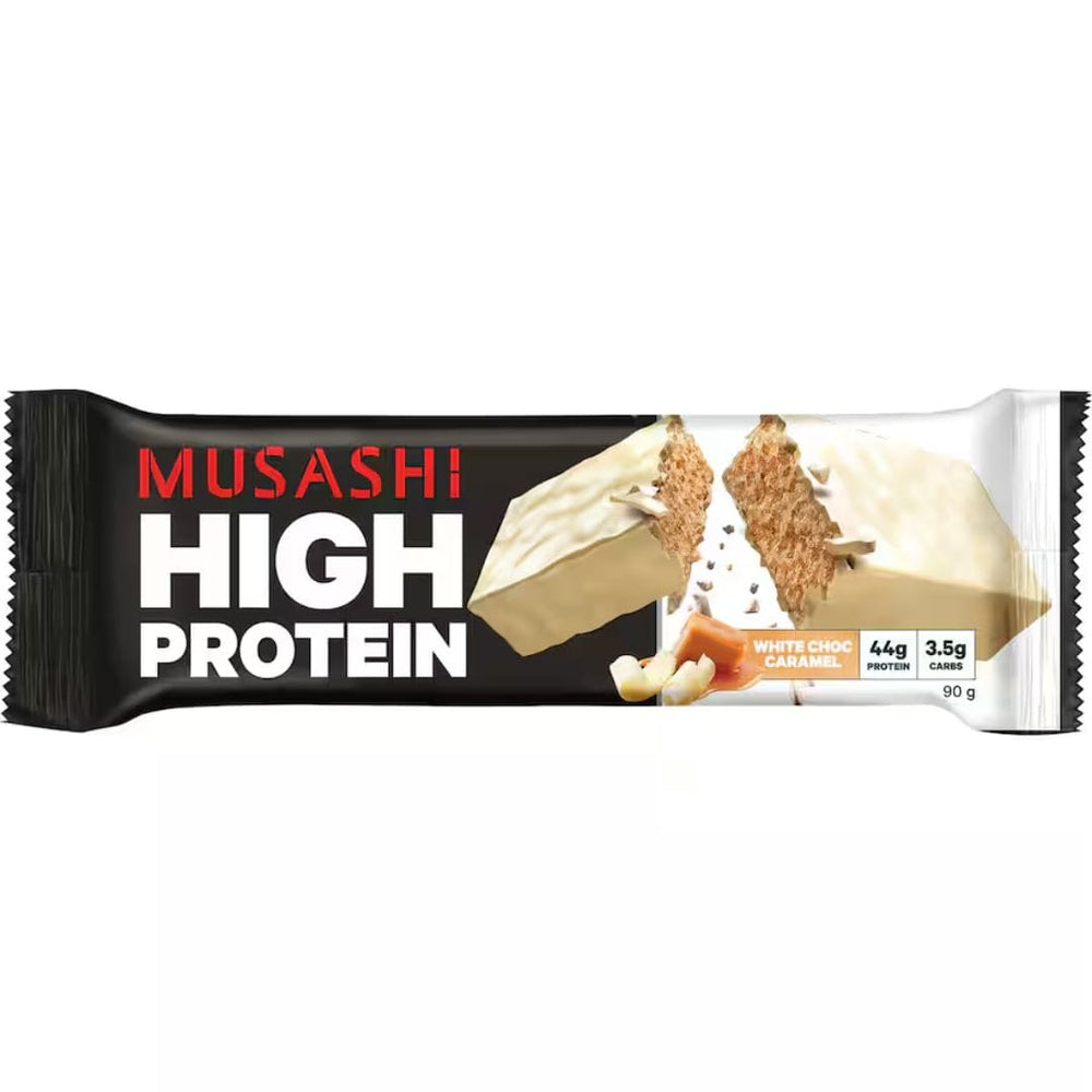 Musashi High Protein Bar White Choc Caramel / Single Bar