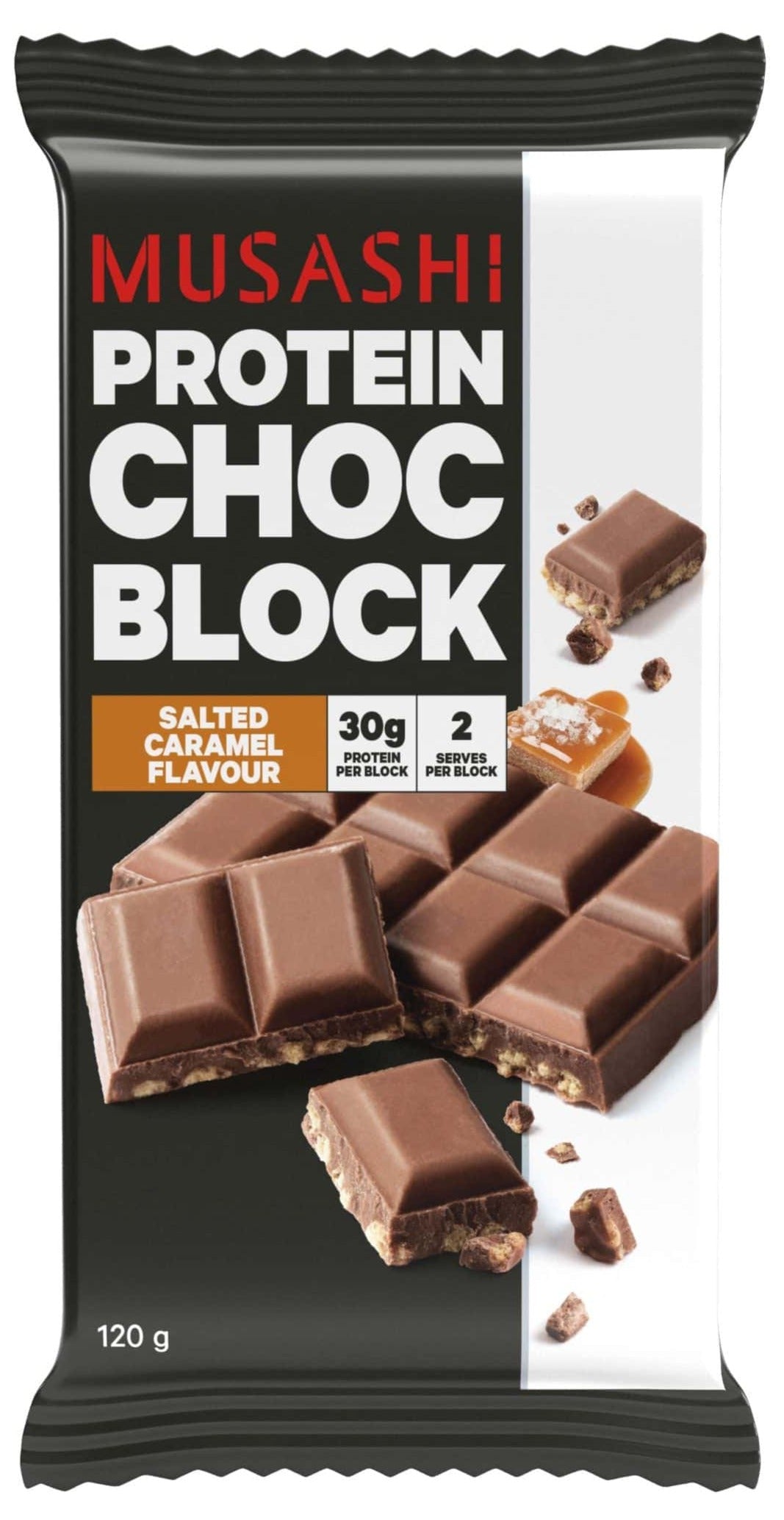 Musashi Protein Choc Block Single / Salted Caramel