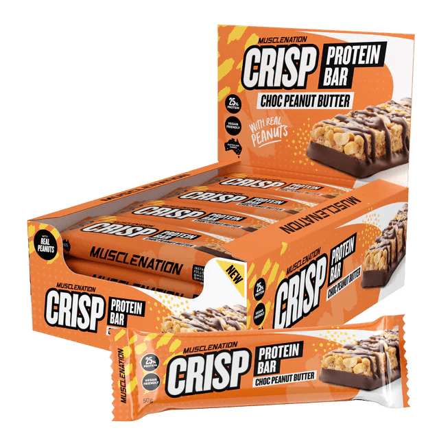 Muscle Nation Crisp Protein Bar Choc Peanut Butter / 12xBox