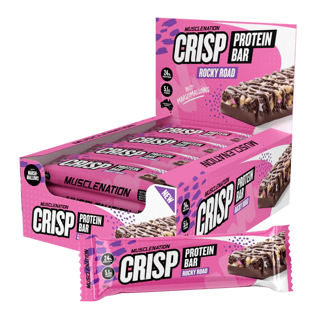 Muscle Nation Crisp Protein Bar Rocky Road / 12xBox
