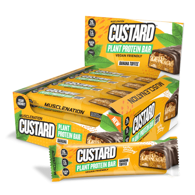 Muscle Nation Custard Plant Protein Bar Banana Toffee / 12 Pack