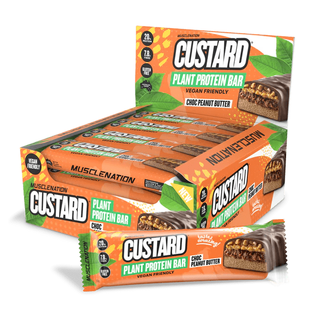 Muscle Nation Custard Plant Protein Bar Choc Peanut Butter / 12 Pack