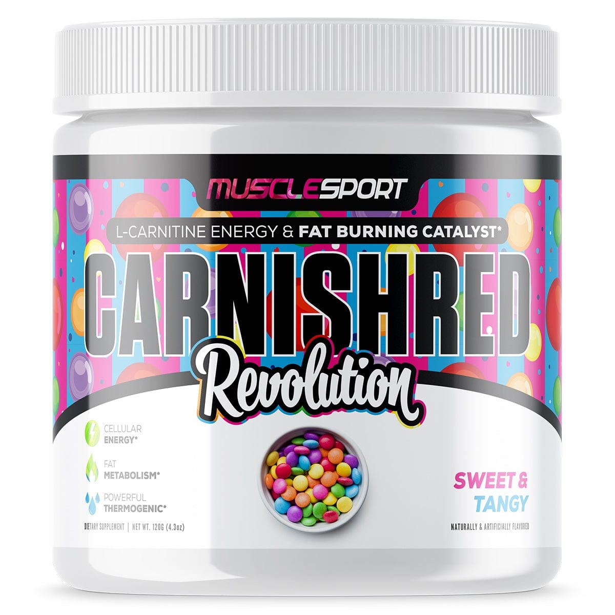 MuscleSport Carnishred Non-Stim Fat Burner Sweet & Tangy