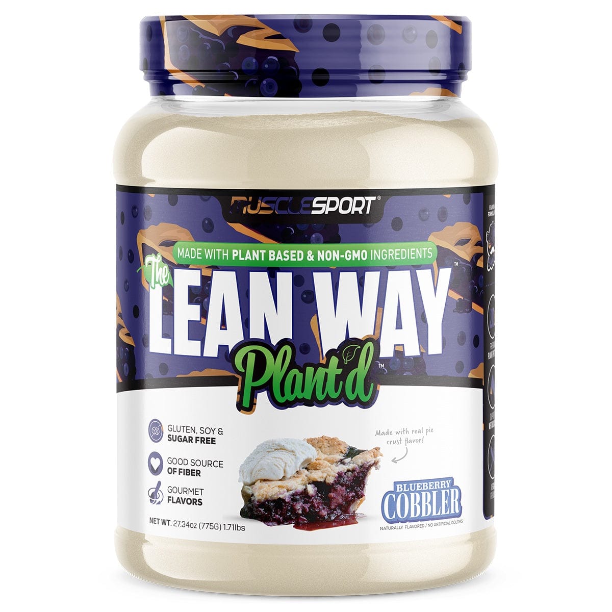 MuscleSport The Lean Way Plant'd Fat Metabolising Protein Blueberry Cobbler