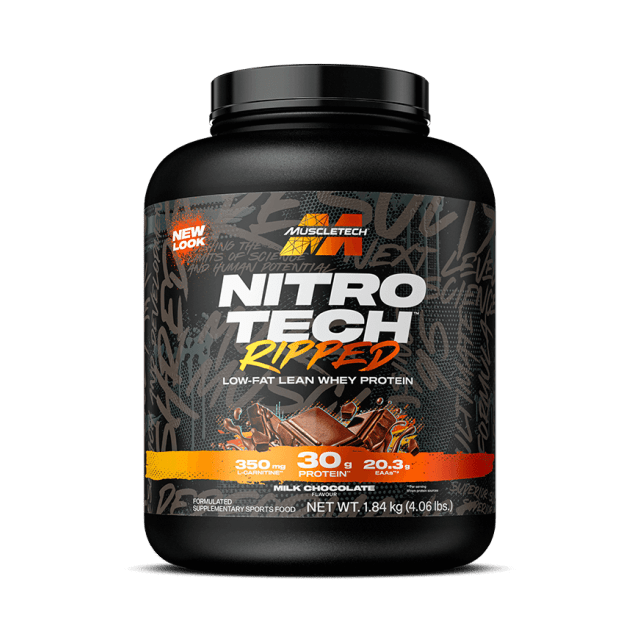 MuscleTech Nitro Tech Ripped Protein Powder 4lb - New Packaging