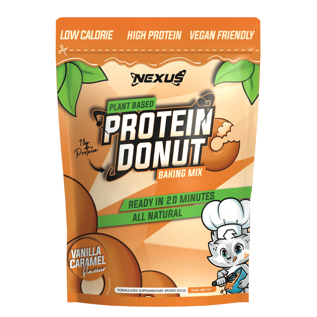 Nexus Sports Nutrition Protein Donut Mix Plant Based 6 Serve