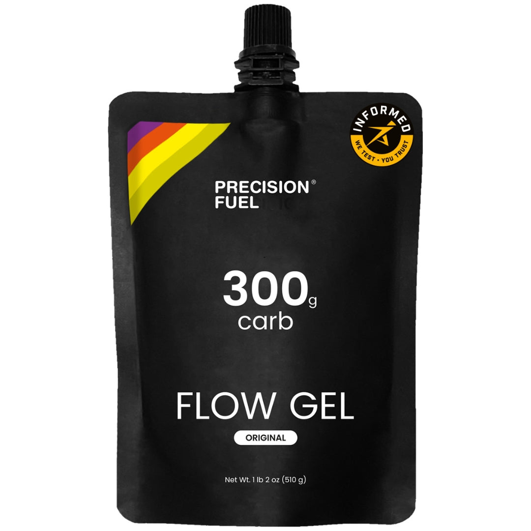 Black Precision Fuel flow gel package with visible branding on a white background