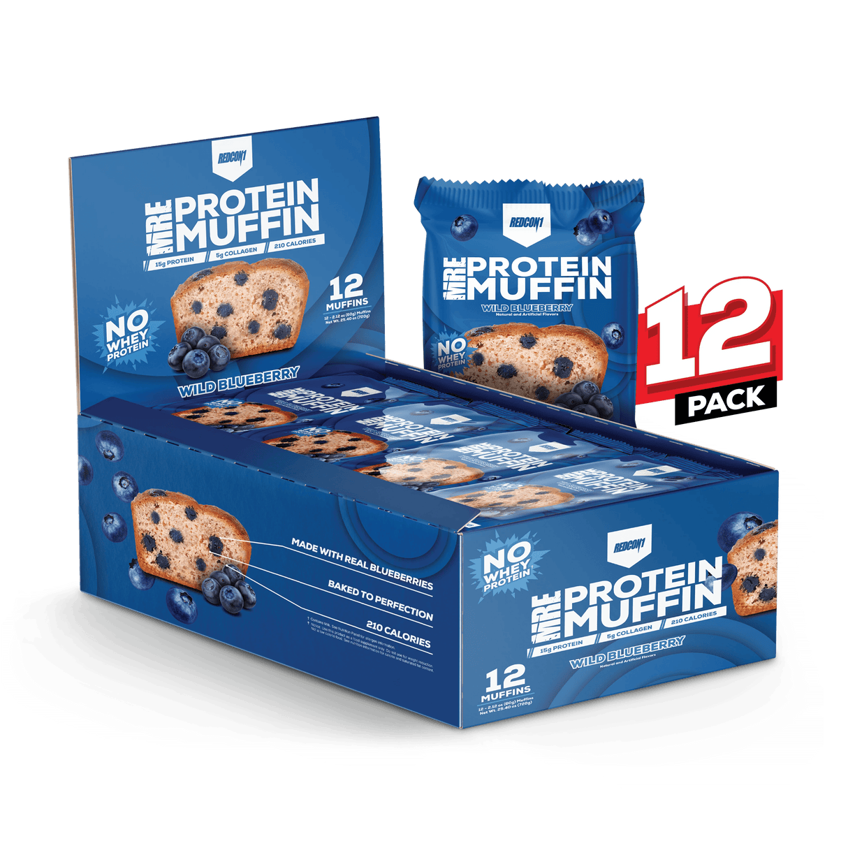 Redcon1 MRE Protein Muffin 12 Pack / Wild Berry