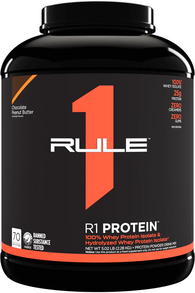 Rule 1 Whey Isolate Protein 5lb Choc Peanut Butter