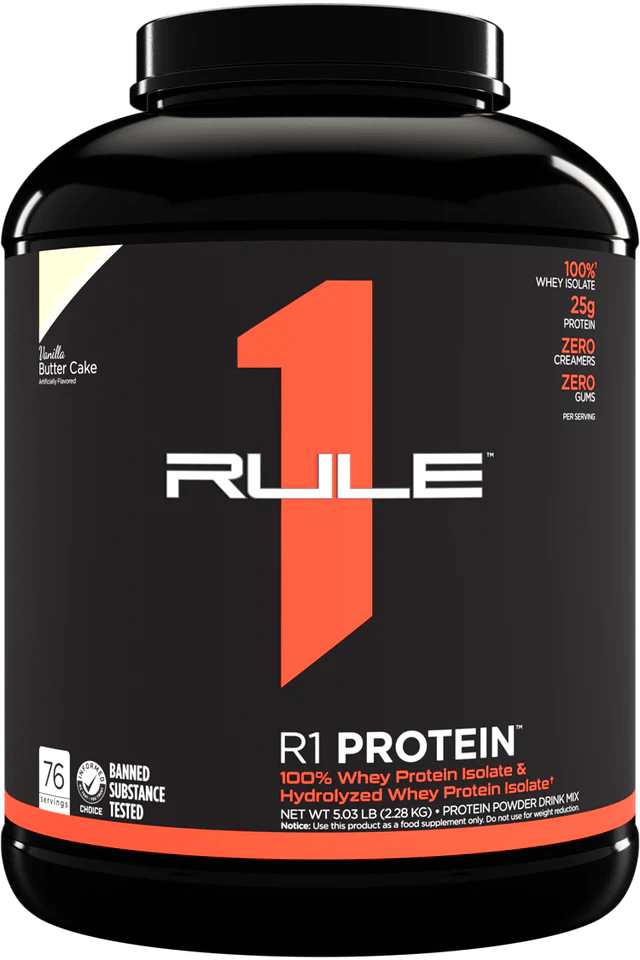 Rule 1 Whey Isolate Protein 5lb Vanilla Butter Cake